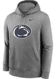 Mens Penn State Nittany Lions Grey Nike Primary Logo Hooded Sweatshirt