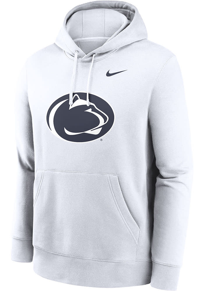 Nike Mens White Penn State Nittany Lions Primary Logo Hoodie