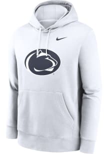 Mens Penn State Nittany Lions White Nike Primary Logo Hooded Sweatshirt