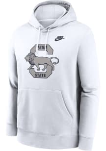 Mens Penn State Nittany Lions White Nike Legacy Club Hooded Sweatshirt