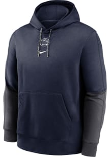 Mens Penn State Nittany Lions Navy Blue Nike Team Issue Club Hooded Sweatshirt