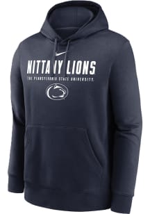 Mens Penn State Nittany Lions Navy Blue Nike Dynamic Mascot Hooded Sweatshirt