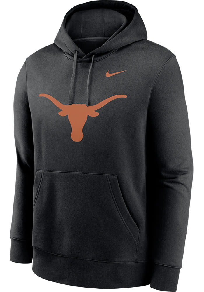 Nike Texas Longhorns Mens BLACK Primary Logo Hoodie - 173208238