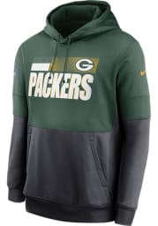 Nike Green Bay Packers Mens Green Sideline Therma Team Name Hood