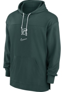 Mens Michigan State Spartans Green Nike Sideline Jersey Long Sleeve Hoodie