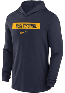 Nike West Virginia Mountaineers Mens Navy Blue Sideline Hood