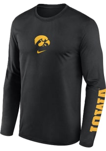 Mens Iowa Hawkeyes Black Nike Legend Two Long Sleeve T-Shirt