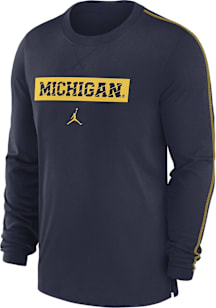 Nike Michigan Wolverines Blue Team Issue Player Jordan Long Sleeve T-Shirt