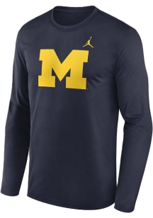 Nike Michigan Wolverines Navy Blue Jordan Legend Long Sleeve T-Shirt