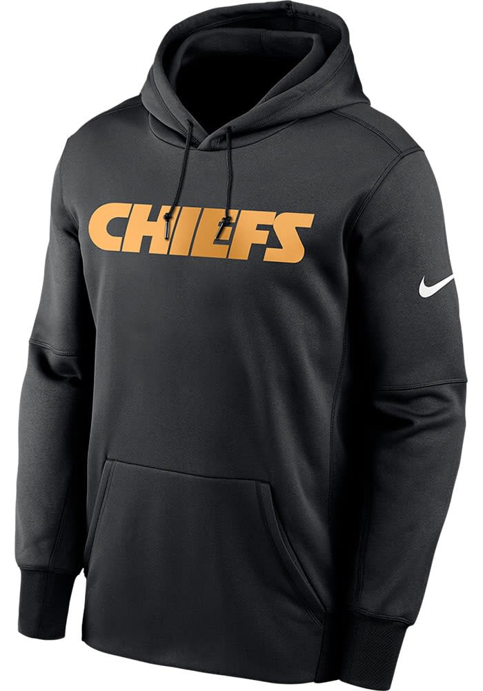 Kansas City Chiefs Nike Black Wordmark Therma Hood