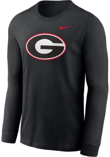 Nike Georgia Bulldogs Black Primary Logo Long Sleeve T Shirt