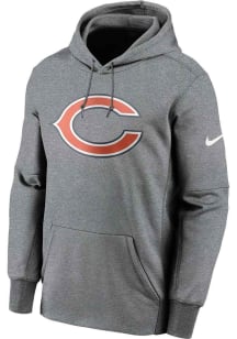 Nike Chicago Bears Mens Grey Prime Logo Therma Hood