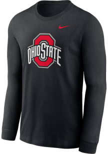 Mens Ohio State Buckeyes Black Nike Primary Logo Tee