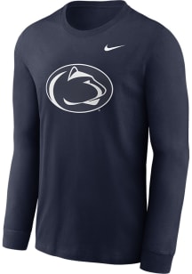 Mens Penn State Nittany Lions Navy Blue Nike Primary Logo Tee