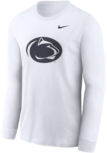 Mens Penn State Nittany Lions White Nike Primary Logo Design Tee