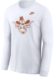 Nike Texas Longhorns White Legacy Logo Long Sleeve T Shirt