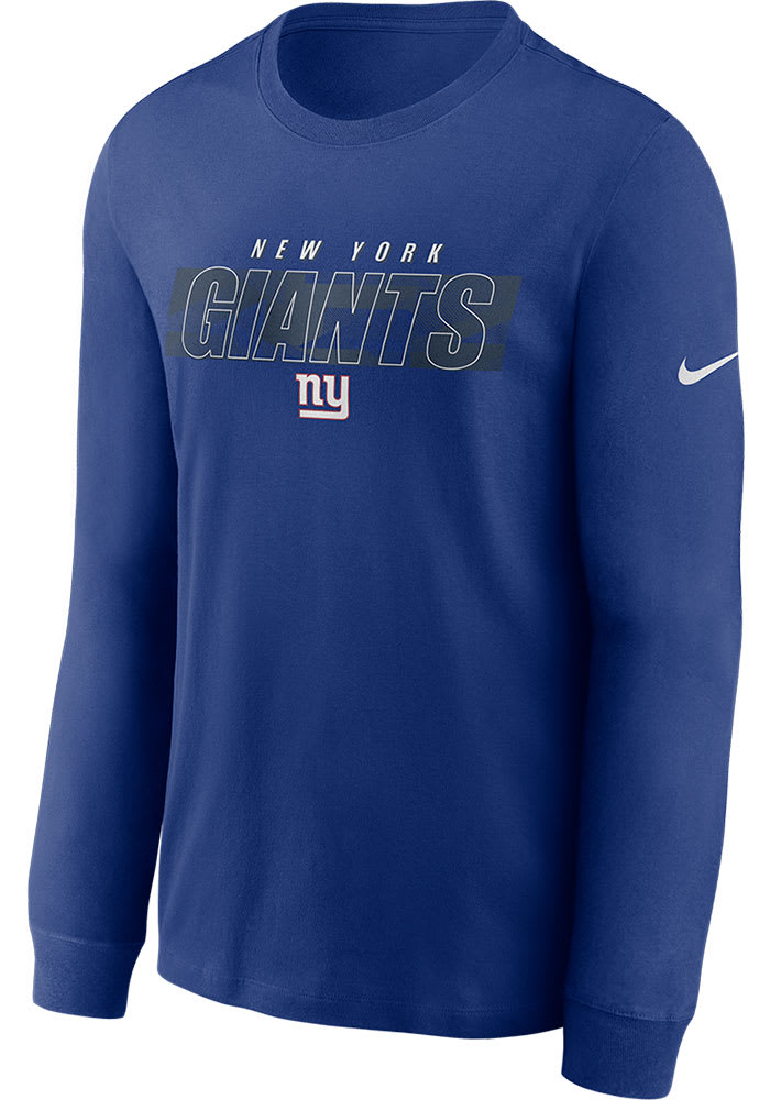 Nike New York Giants Blue Playbook Long Sleeve T Shirt