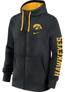 Mens Iowa Hawkeyes Black Nike Primetime Long Sleeve Full Zip Jacket