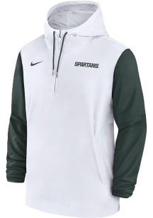 Mens Michigan State Spartans White Nike Pre Game Player Light Weight Jacket