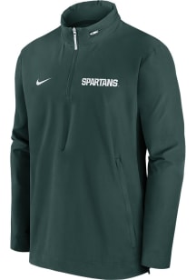 Nike Michigan State Spartans Mens Green Sideline Coach Light Weight Jacket