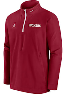 Nike Oklahoma Sooners Mens Crimson Jordan Sideline Coach Light Weight Jacket