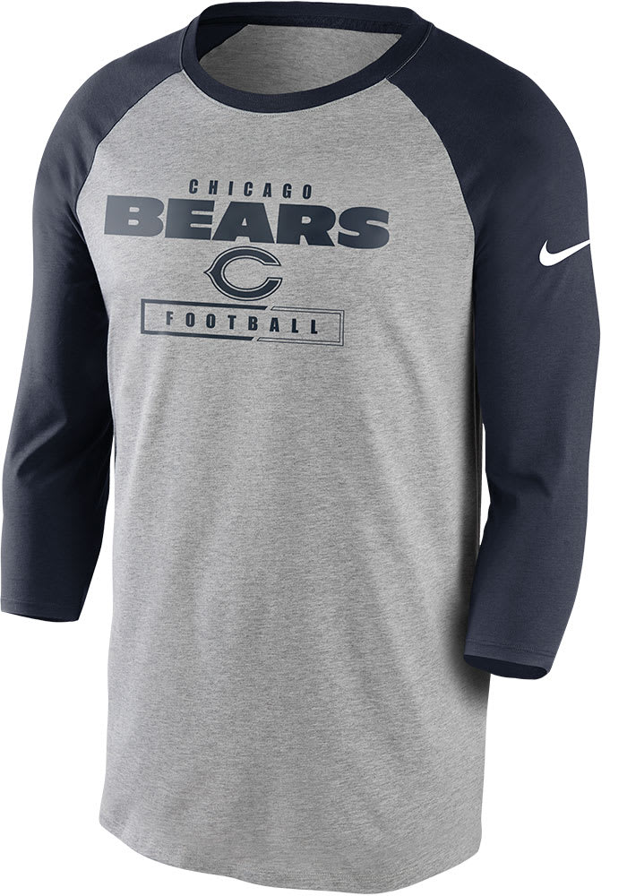 Buy Chicago Bears Fan Gear Throwback Mascot Henley Long Sleeve