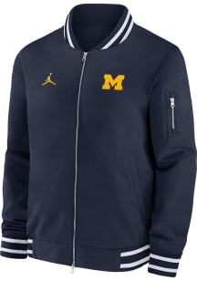 Mens Michigan Wolverines Navy Blue Nike Sideline Jordan Bomber Medium Weight Jacket