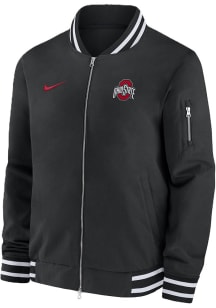 Mens Ohio State Buckeyes Black Nike Sideline Bomber Medium Weight Jacket