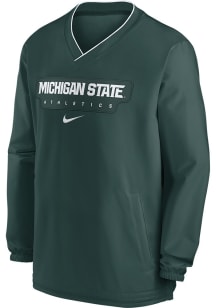 Mens Michigan State Spartans Green Nike Sideline Windshirt Pullover Jackets