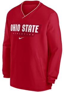 Mens Ohio State Buckeyes Red Nike Sideline Windshirt Pullover Jackets