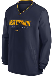 Nike West Virginia Mountaineers Mens Navy Blue Sideline Windshirt Pullover Jackets