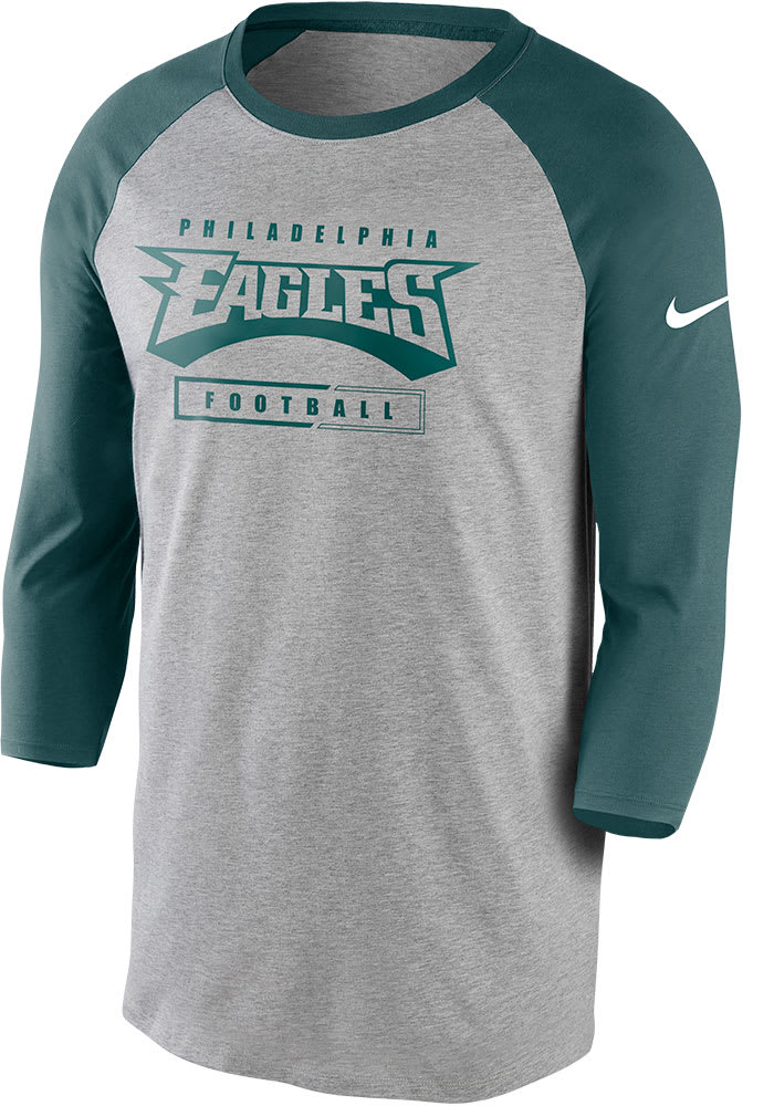 Philadelphia Eagles Throwback Wordmark Long Sleeve T-Shirt - Black