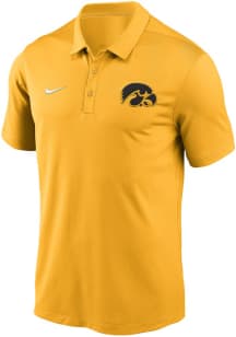 Mens Iowa Hawkeyes Gold Nike Franchise Short Sleeve Polo Shirt