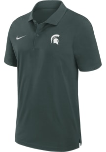 Mens Michigan State Spartans Green Nike Sideline Woven Short Sleeve Polo Shirt