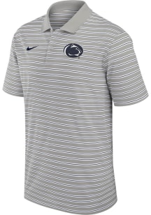 Mens Penn State Nittany Lions Grey Nike Stripe Short Sleeve Polo Shirt