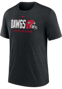 Nike Georgia Bulldogs Black Football Slogan Short Sleeve Fashion T Shirt