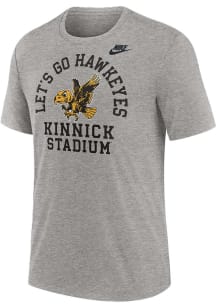 Iowa Hawkeyes Grey Nike Stadium Pride Short Sleeve Fashion T Shirt