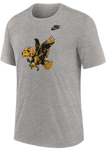 Iowa Hawkeyes Grey Nike Legacy Primary Logo Short Sleeve Fashion T Shirt