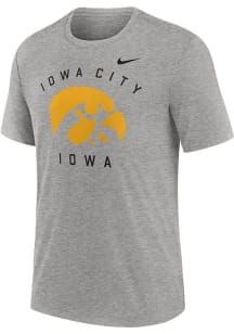 Nike Iowa Hawkeyes Grey Primary Location Short Sleeve Fashion T Shirt