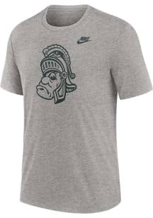 Michigan State Spartans Grey Nike Legacy Primary Logo Short Sleeve Fashion T Shirt