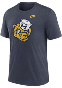 Michigan Wolverines Navy Blue Nike Legacy Primary Logo Short Sleeve Fashion T Shirt