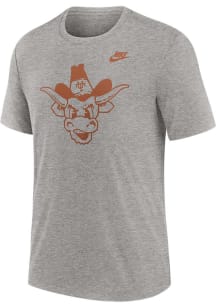Nike Texas Longhorns Grey Legacy Primary Logo Short Sleeve Fashion T Shirt