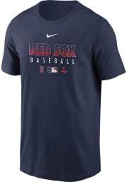 Nike Boston Red Sox Navy Blue Authentic Short Sleeve T Shirt