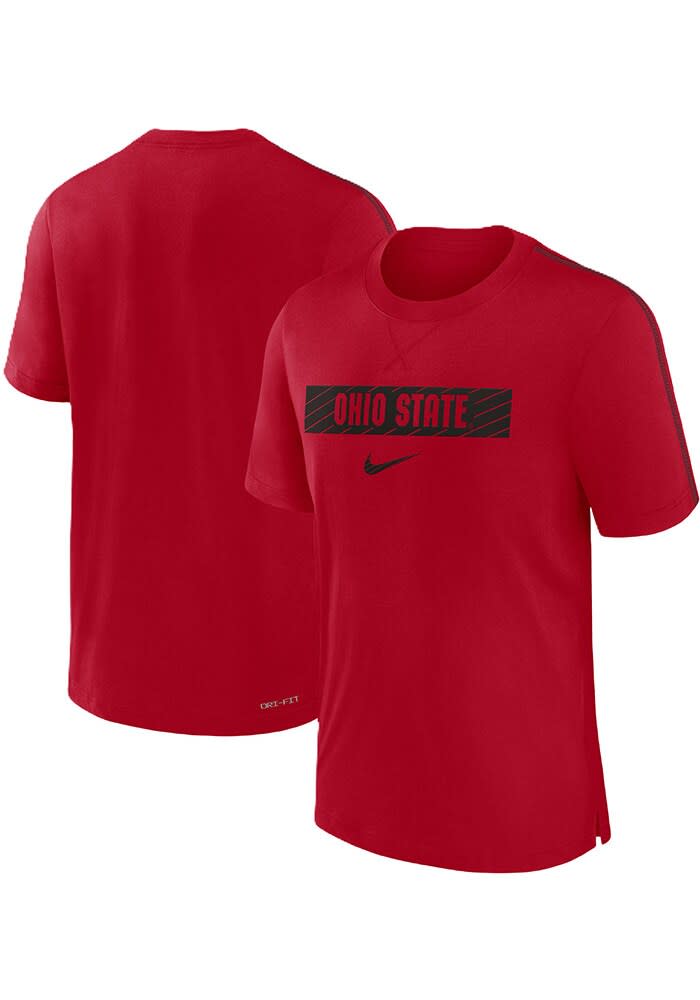 Nike Ohio State Buckeyes Red Team Issue Player Short Sleeve T Shirt