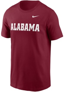 Nike Alabama Crimson Tide Crimson Wordmark Short Sleeve T Shirt