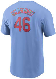 Paul Goldschmidt St Louis Cardinals Light Blue Name And Number Short Sleeve Player T Shirt