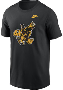 Iowa Hawkeyes Black Nike Football Helmet Short Sleeve T Shirt