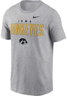 Nike Iowa Hawkeyes Grey Two Hit Short Sleeve T Shirt