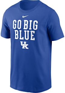 Nike Kentucky Wildcats Blue Football Helmet Short Sleeve T Shirt