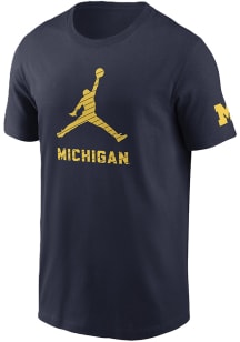 Nike Michigan Wolverines Navy Blue Jordan Two Hit Short Sleeve T Shirt